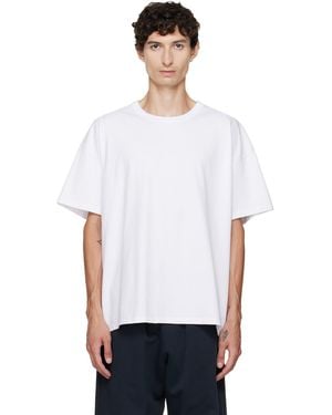 Les Tien Heavyweight Binded Neck Oversized T-Shirt - White