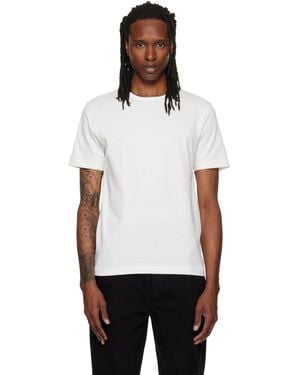 Merz B. Schwanen T-Shirt 2M15 'Mid-Century Machine' Blanc En Jersey Rétro
