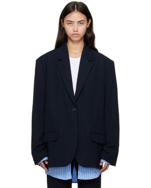 Acne Studios ネイビー レイヤード テーラードジャケット - ブルー