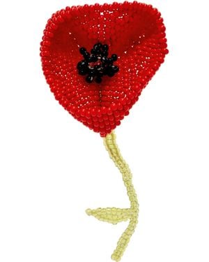 Pura Utz Ssense Exclusive Big Poppy Ear Stick Single Earring - Red