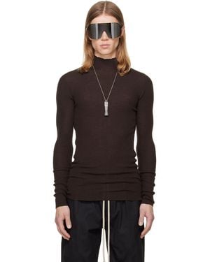 Rick Owens Tower Ribbed Lupetto Jumper - Black