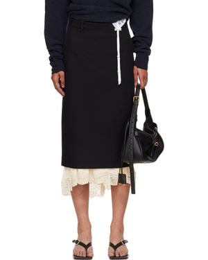 Balenciaga Lingerie Tailored Midi Skirt - Black