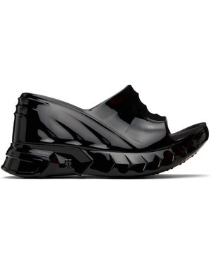 Givenchy Sandales À Talon Compensé Marshmallow Noires