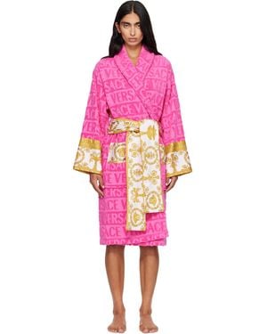 Versace 'I Heart Baroque' Bathrobe - Pink