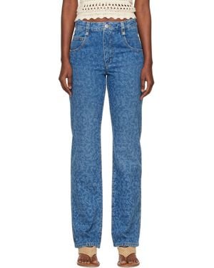 Isabel Marant Straight Brinsa Summer Laser Jeans - Blue