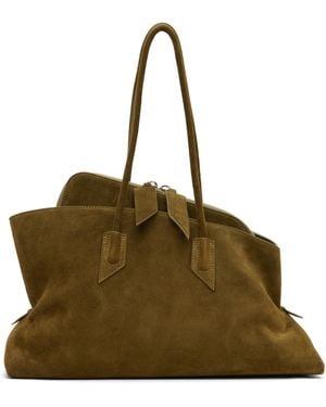 The Attico Khaki 'La Passeggiata Medium' Top Handle Bag - Green