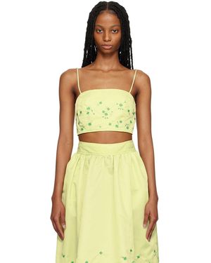 Ganni Ssense Exclusive Green Camisole - Orange