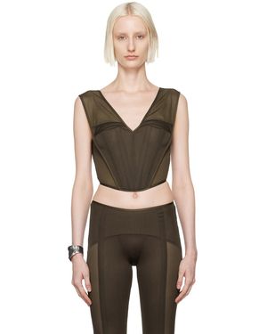 KNWLS Bustier Grace Brun - Noir