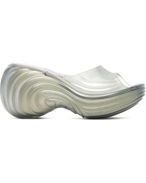 DIESEL Transparent Melissa Edition Platform Mule Sandals - Grey
