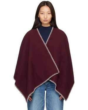 Rag & Bone Burgundy Ingrid Shawl - Red