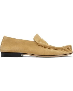 The Row Tan Soft Loafers - Black