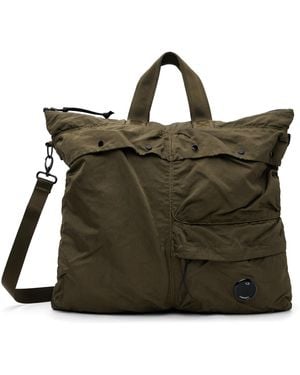 C.P. Company Khaki Nylon B Tote - Green