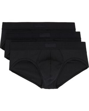Skims Three-Pack Cotton Briefs - Black