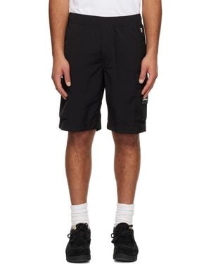 Aape By A Bathing Ape 'Aapenow' Moonface Logo Cargo Shorts - Black