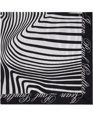 Jean Paul Gaultier Pareo Printed Mariniere Body Morphing Scarf - Blue