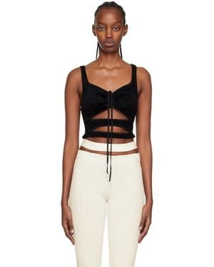 ANDREADAMO Andreādamo Cutout Tank Top - Black