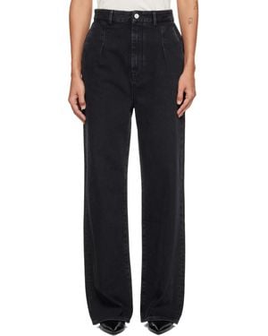 Loulou de Saison Attu Lds Pleated Jeans - Blue