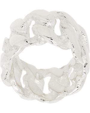 Pearls Before Swine Xl Link Ring - White