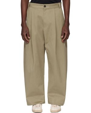 Studio Nicholson Sorte Trousers - Natural