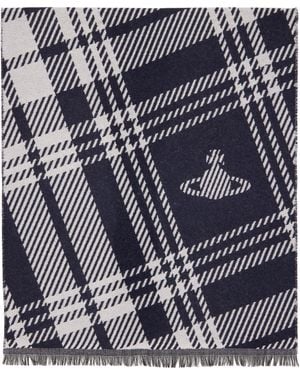 Vivienne Westwood Tartan Scarf - Blue