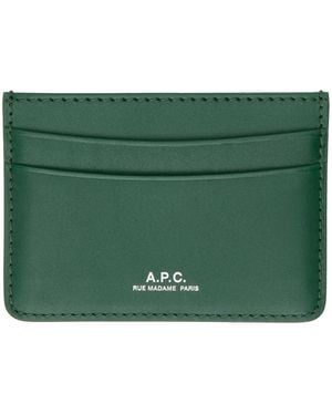 A.P.C. André Card Holder - Green