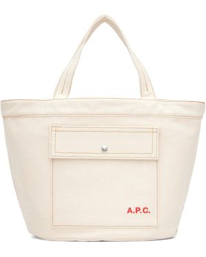 A.P.C. Off- Jade Tote - Natural