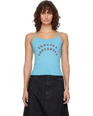 Willy Chavarria 'Estorica' Cholita Tank Top - Blue