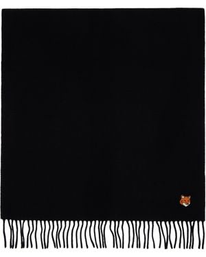 Maison Kitsuné Back Fox Head Scarf - Black