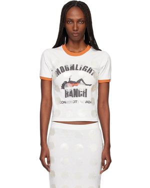 Conner Ives Mother Of Pearl Paillette Ringer T- Shirt - Black