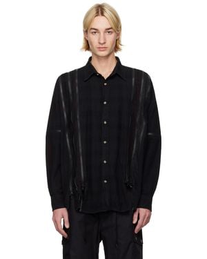 Needles 7 Cuts Zipped Wide Shirt - Black