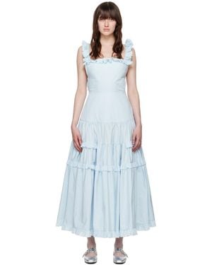 Molly Goddard maggie Midi Dress - Blue