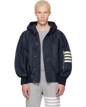 Thom Browne Tech Twill Blouson Jacket - Blue