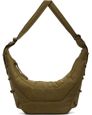 Lemaire Khaki Medium Soft Game Bag - Metallic