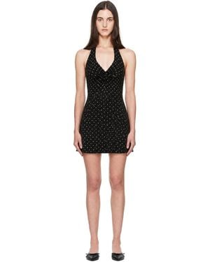 Fruity Booty Celine Polka Midi Dress - Black