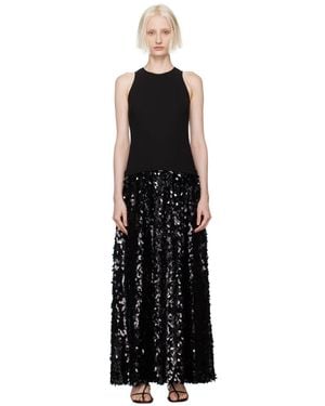 Simon Miller Memphis Crepe Sequin Maxi Dress - Black