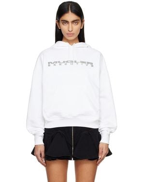 Mugler White Executive Hoodie