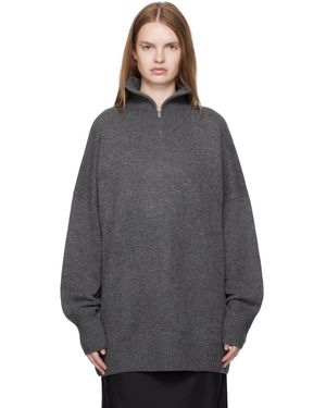 Paris Georgia Basics Oversized Zip Jumper - Grey