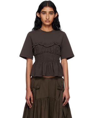 【関税込み】Cecilie Bahnsen ブラウン Vilde トップス Vilde Top Brown – Envoy of Belfast