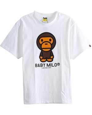 A Bathing Ape Baby Milo T-Shirt 2M30110001 Wht" - Black