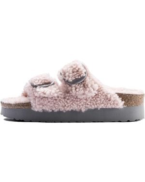 Birkenstock Arizona Big Buckle Shearling "Teddy Crystal Rose" 1017643" - Black