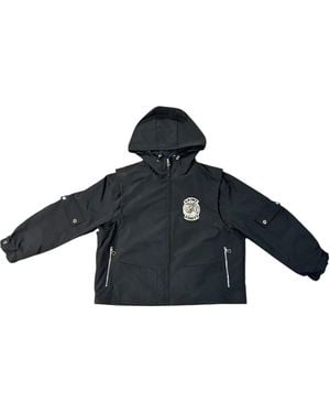 SAINT VANITY Nylon Cargo Jacket Sv005" - Black