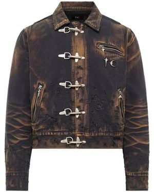 THUG CLUB Tc Two-Tone Washed Jacket "Rust" Tc26Jk0104" - Black
