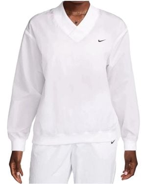Nike Sportswear Essential Loose Uv Woven Long-Sleeve V-Neck Fv7649 100" - Black