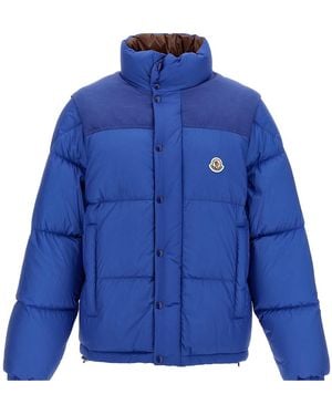 Moncler Verone 1 Reversible Monogram Puffer Jacket Mon15" - Blue