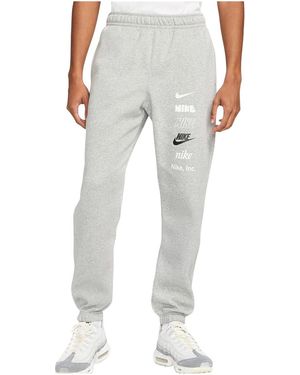 Nike Club Plus Logo Trousers "Heather" Dx0795 063" - Black