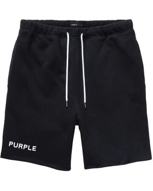 Purple Brand French Terry Heavy Weight Short P446 Hsbw323" - Black