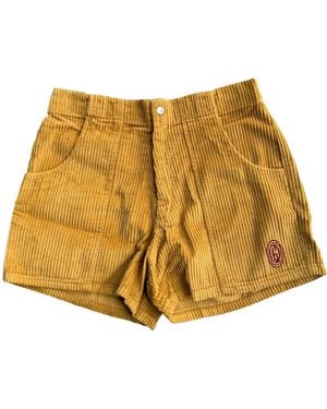 GALLERY DEPT. Corduroy Embroidered Logo Surf Shorts & Gd284" - Black