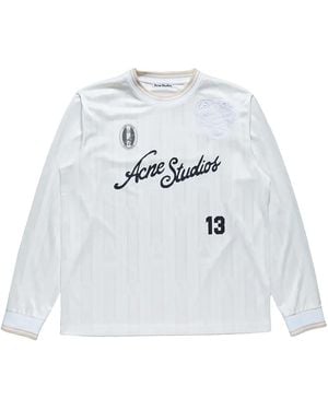 Acne Studios Logo Sports Jersey Top Bl0437 100" - Black