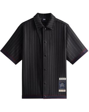Kith Pinstripe Woodpoint Shooting Shirt Khm031018 001" - Black