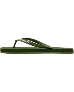 DSquared² Logo Flip Flops Ffm000117200001" - Green